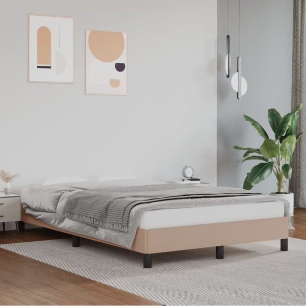 Bed frame, cappuccino color, 120x200cm, artificial leather