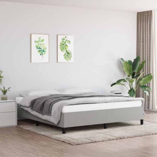 Bed frame without mattress, light gray, 160x200cm, fabric
