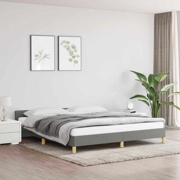 Bed frame without mattress, dark gray, 160x200cm, fabric