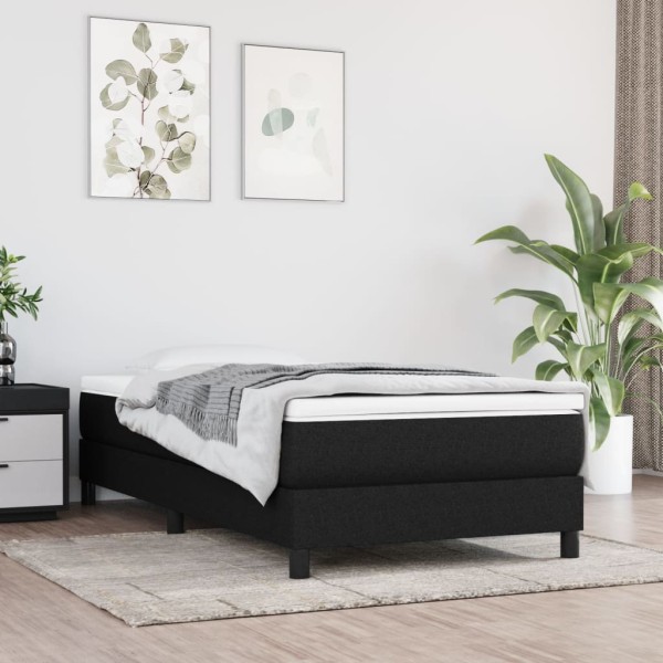 Pocket spring mattress, medium hardness, black, 80x200x20cm, fabric