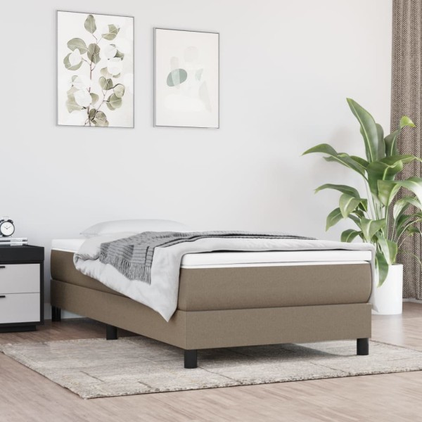 Pocket spring mattress, medium hardness, taupe color, 80x200x20cm, fabric