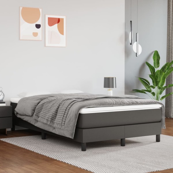 Pocket spring mattress, medium hardness, gray, 120x200x20 cm, artificial leather