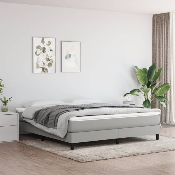 Pocket spring mattress, medium firmness, light gray, 160x200x20 cm, fabric