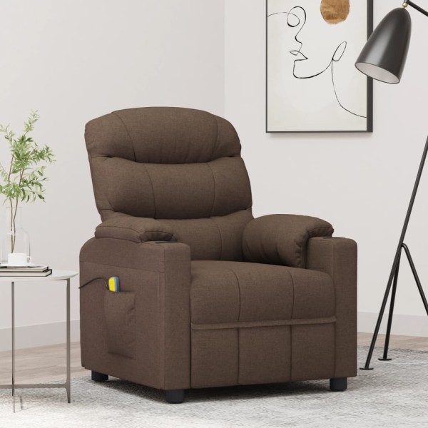 Massage chair, brown, fabric