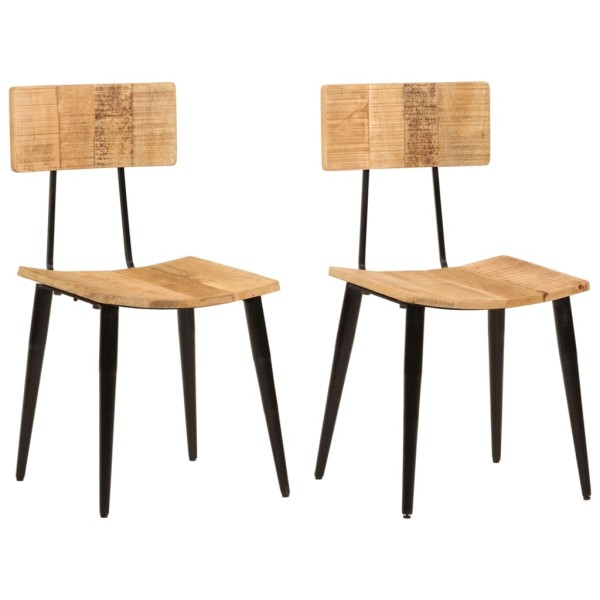 Dining room chairs, 2 pcs., 44x40x80cm, solid mango wood