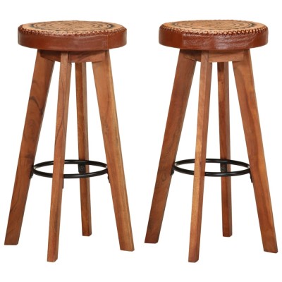 Bar stools, 2 pcs., genuine...