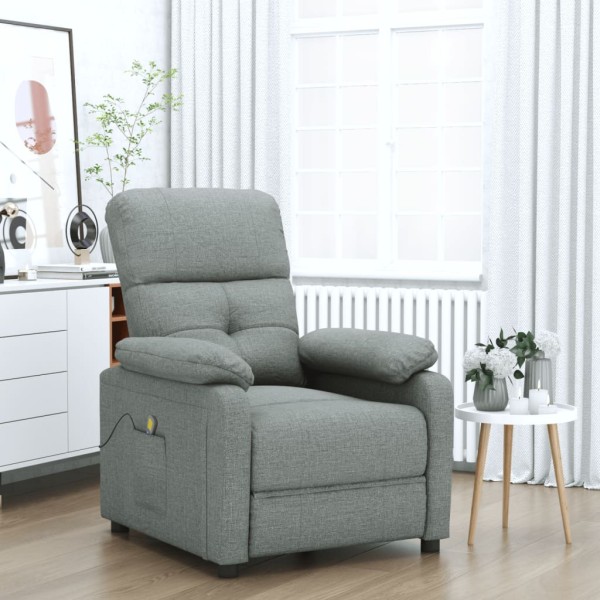 Massage chair, dark gray, fabric