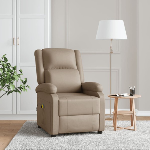 Massage chair, cappuccino color, artificial leather