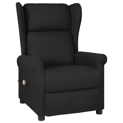 Massage chair, black, fabric
