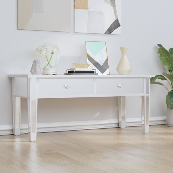 Mirror coffee table, 106x45x45cm, wood and glass