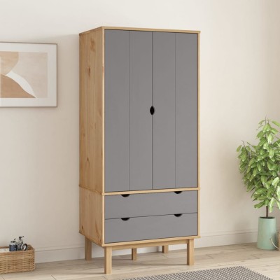Wardrobe OTTA, brown/grey,...