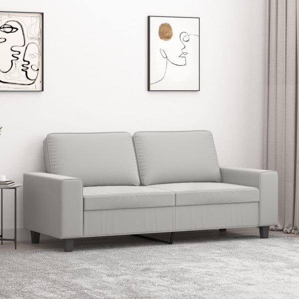 Double sofa, light gray, 140cm, microfiber fabric
