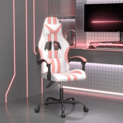 Swivel gaming chair, white...