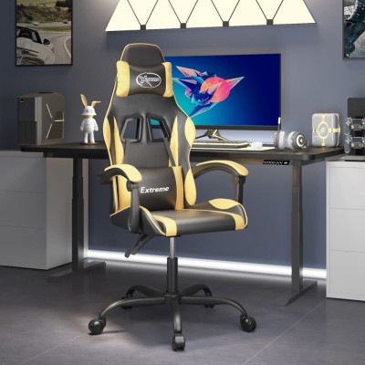 Swivel gaming chair, black...