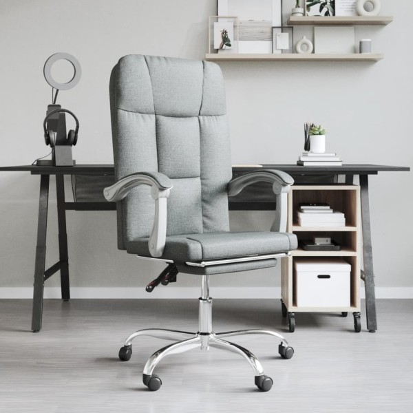 Reclining office chair, dark gray, fabric