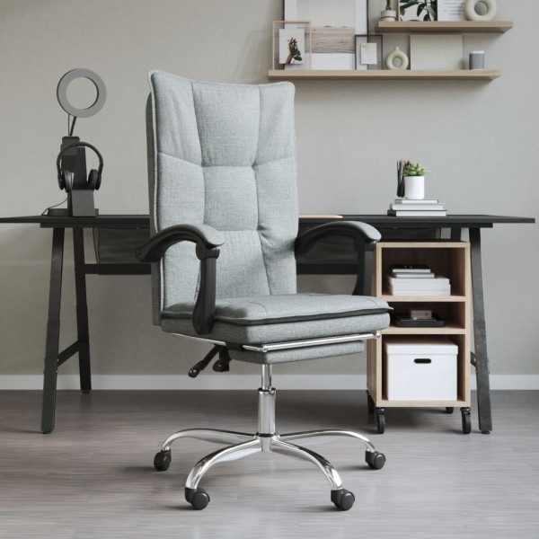 Reclining office chair, dark gray, fabric