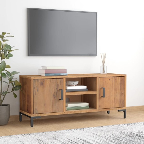 TV cabinet, brown, 110x35x48cm, solid pine