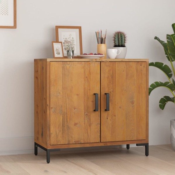 Side cabinet, brown, 75x35x70cm, solid pine wood