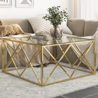 Coffee table, gold, steel...
