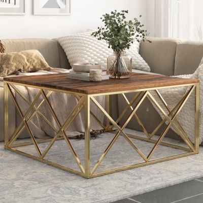 Coffee table, gold, steel...