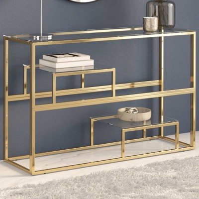 Console table, gold, steel...