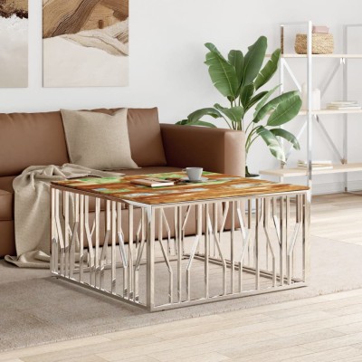 Coffee table, silver, steel...