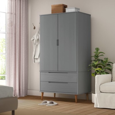 Wardrobe MOLDE, grey,...