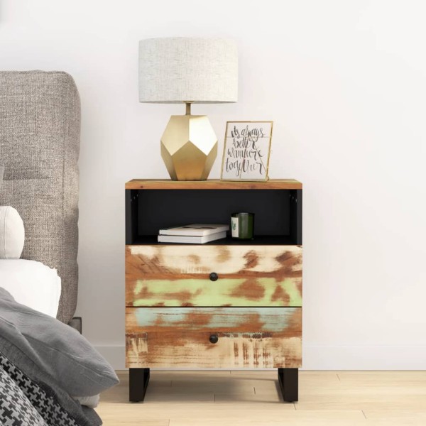 Bedside cabinet, 50x33x62cm, recycled and processed wood