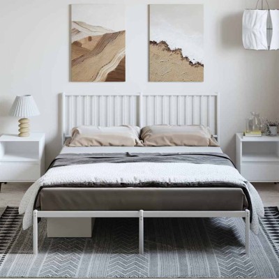 Metal bed frame with...