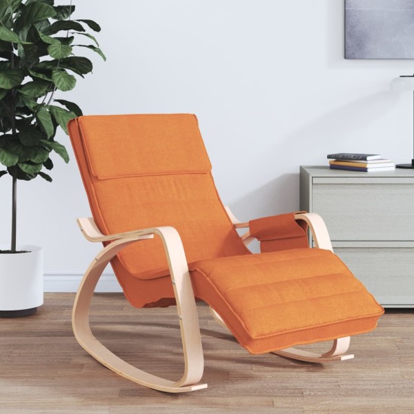Rocking chair, dark yellow color, fabric