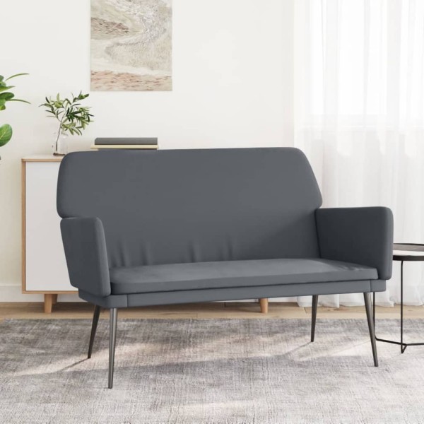 Bench, dark gray, 108x79x79cm, velvet