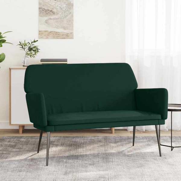 Bench, dark green, 108x79x79cm, velvet