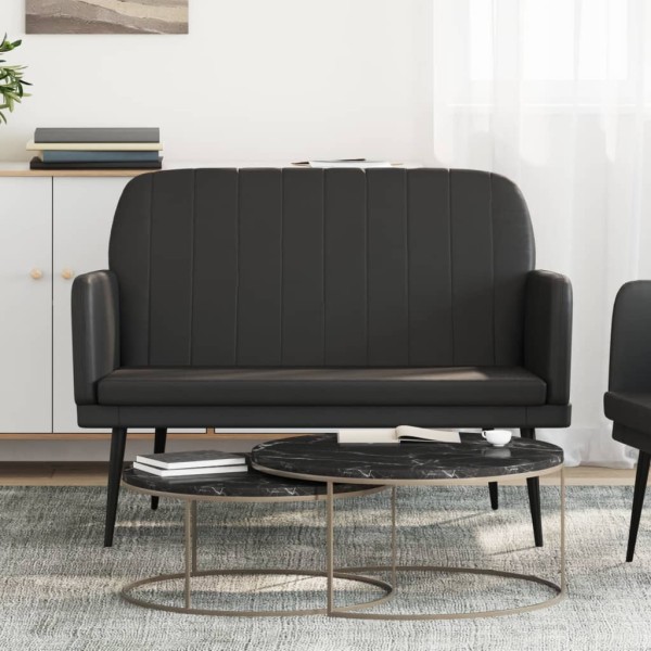 Bench, black, 107x80x81cm, artificial leather