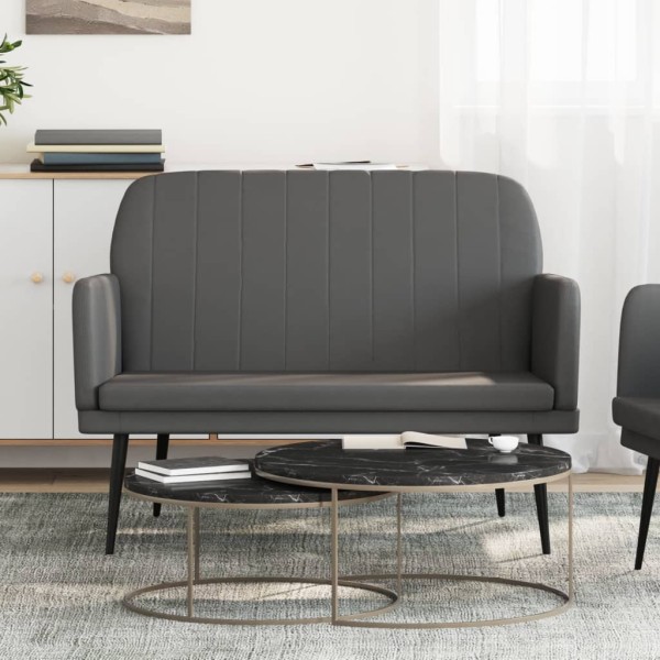 Bench, gray, 107x80x81cm, artificial leather