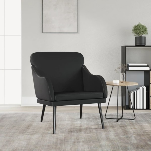 Armchair, black, 63x76x80cm, artificial leather