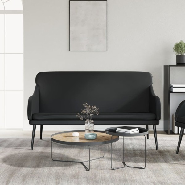 Bench, black, 110x76x80cm, artificial leather