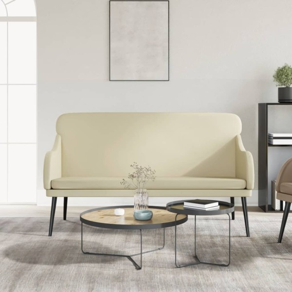 Bench, cream color, 110x76x80cm, artificial leather