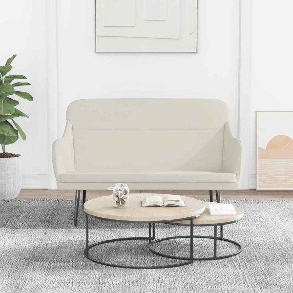 Bench, cream color, 110x76x80cm, velvet