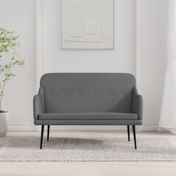 Bench, dark gray, 110x76x80cm, fabric