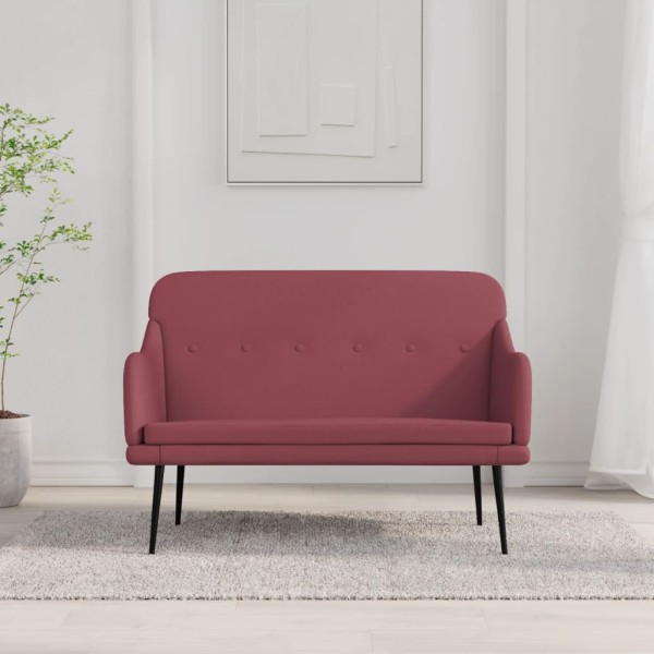 Bench, red wine color, 110x76x80cm, fabric