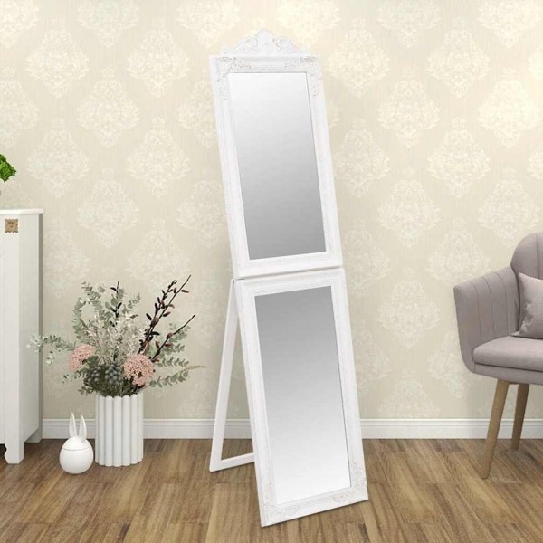 Freestanding mirror, white, 50x200cm