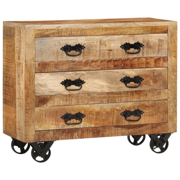 Side cabinet with 3 drawers, 80x30x65cm, solid mango