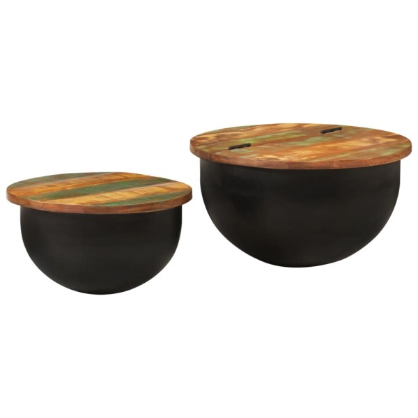 Set of coffee tables, 2 pcs., solid wood