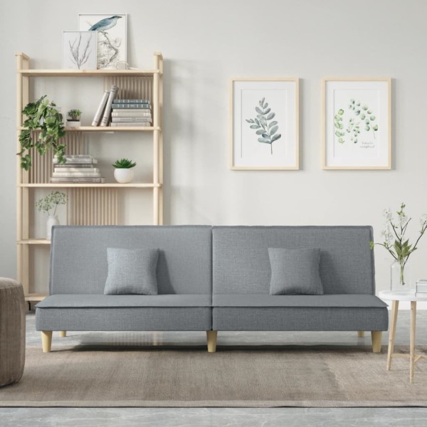 Sofa-bed, light gray color, fabric