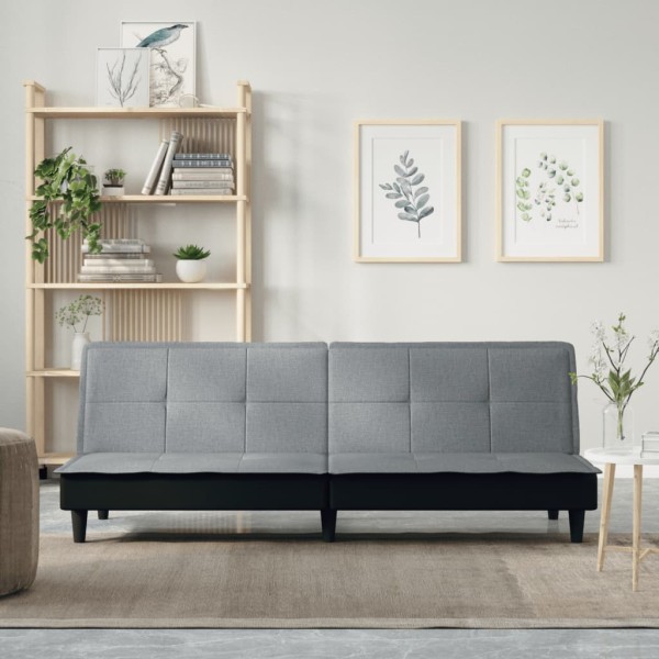 Sofa-bed, light gray color, fabric