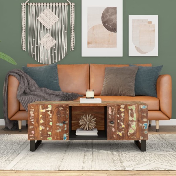 Coffee table, 100x54x40cm, recycled and processed wood