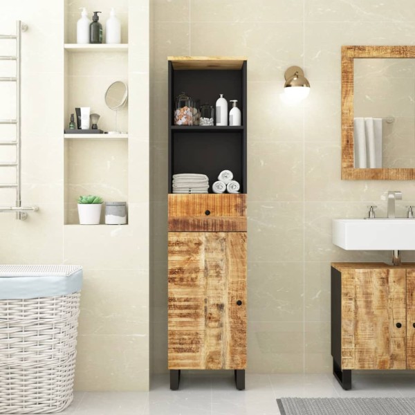 Bathroom cabinet, 38x33x160cm, solid mango wood