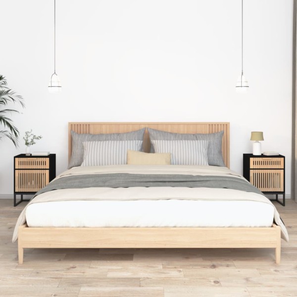 Bedside cabinets, 2 pcs., black, 40x30x55.5cm, wood