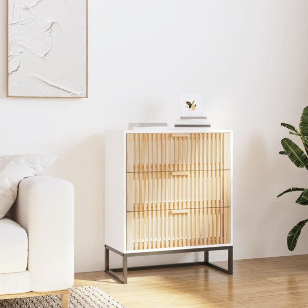 Side cabinet, white, 60x30x75cm, processed wood