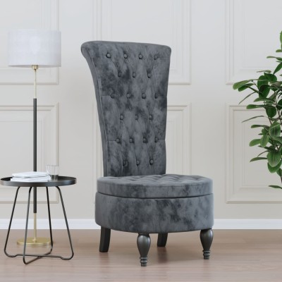 Chair with high back, dark...